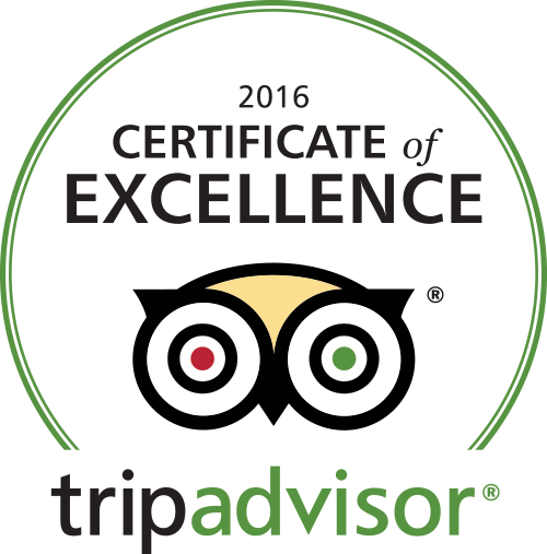 Trip Advisor - Certificate of Excellence 2016